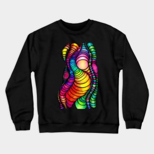 Colorful Tube Worms - Op Art Crewneck Sweatshirt